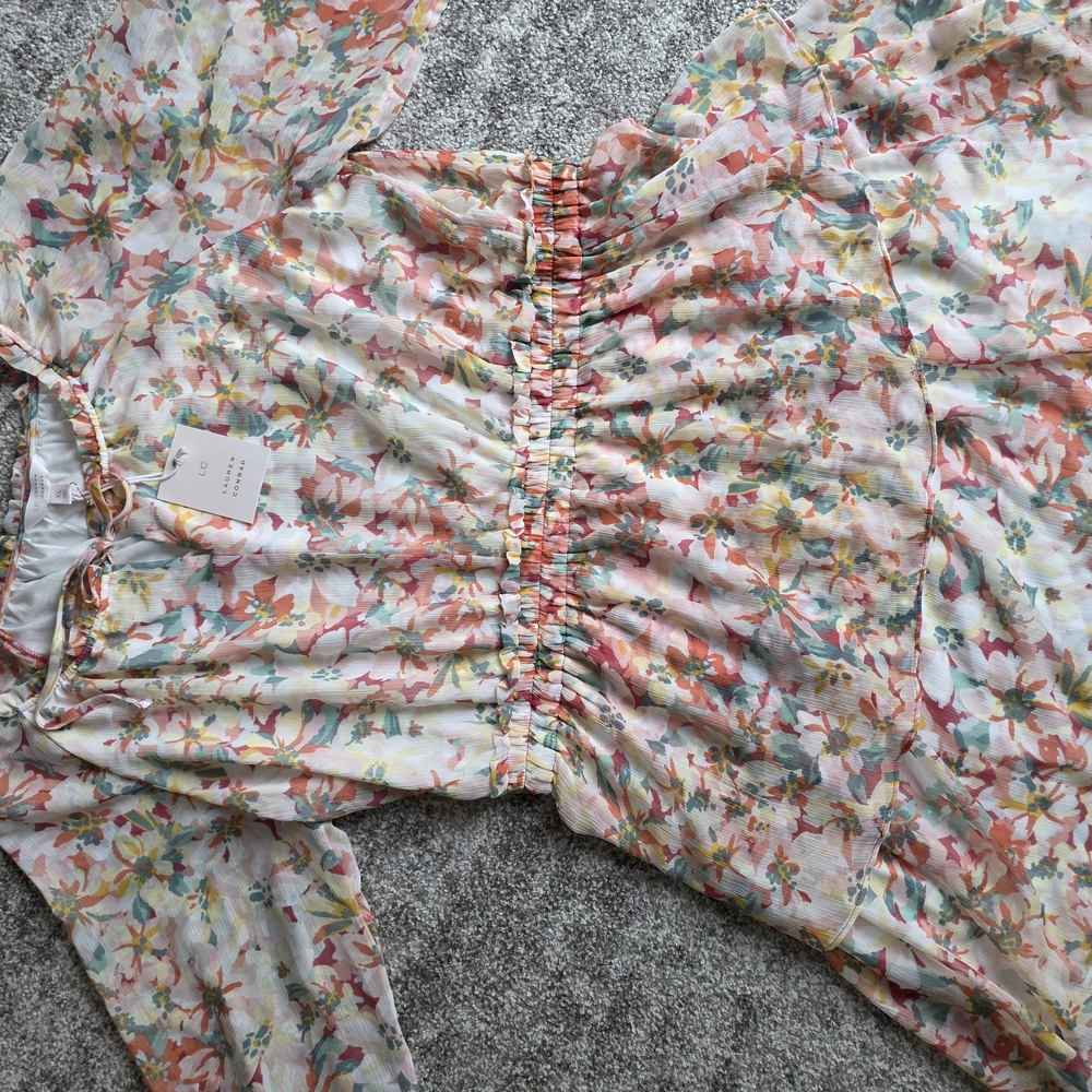 New with Tags! Ladies XLarge Lauren Conrad Blushing Bouquet MINI Summer Dress
